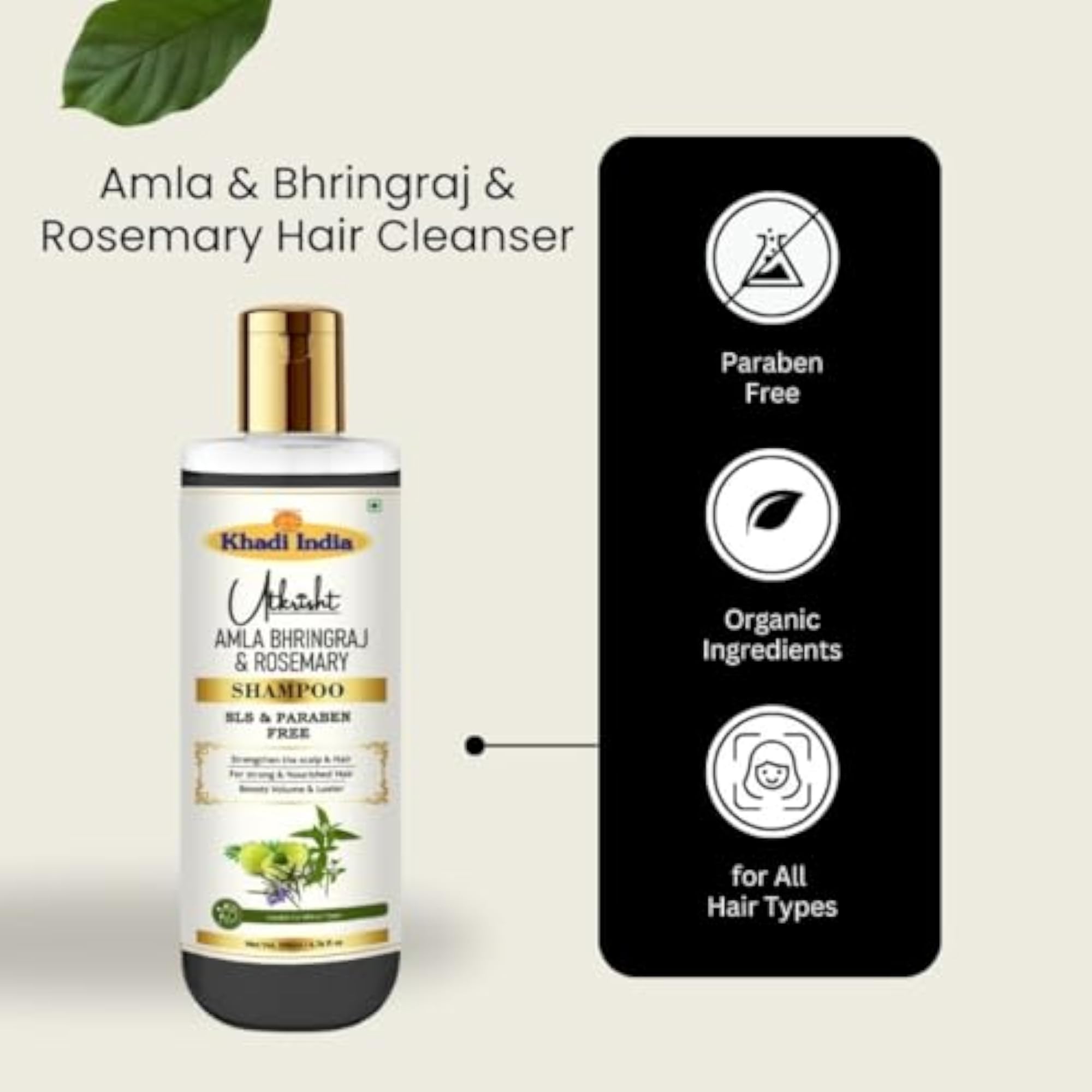 Khadi Amla Bhringraj & Rosemary Shampoo, 200ml